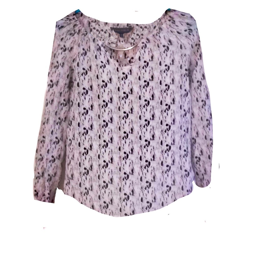 Waverly Grey silk blouse size XS